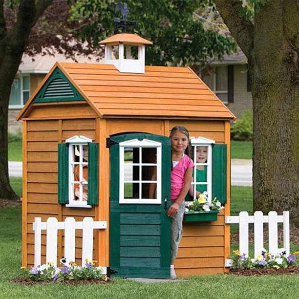 Best wooden playhouse for toddlers and to do a wooden playhouse makeover is the Bayberry playhouse :) 