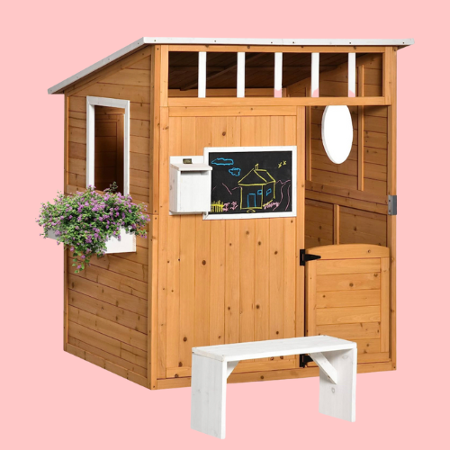 outdoor wood playhouse