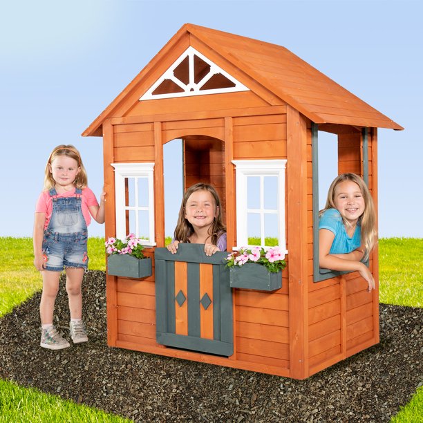 This is the perfect sized toddler playhouse and can fit in a small space indoors or outdoors. 