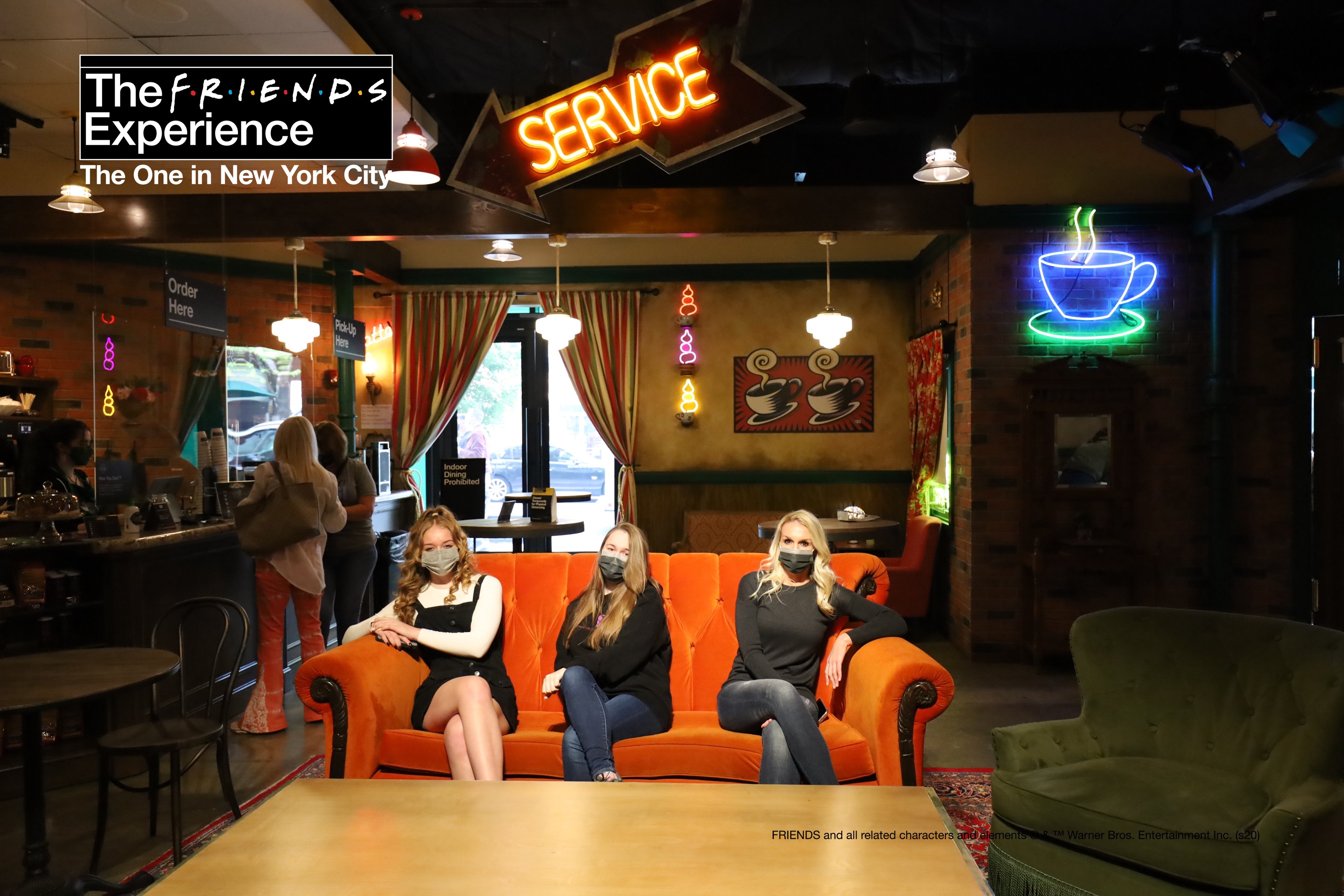 The FRIENDS Experience-The One in New York City! In Central Perk, where you could get snacks and coffee. Sit on the famous Friends orange sofa!