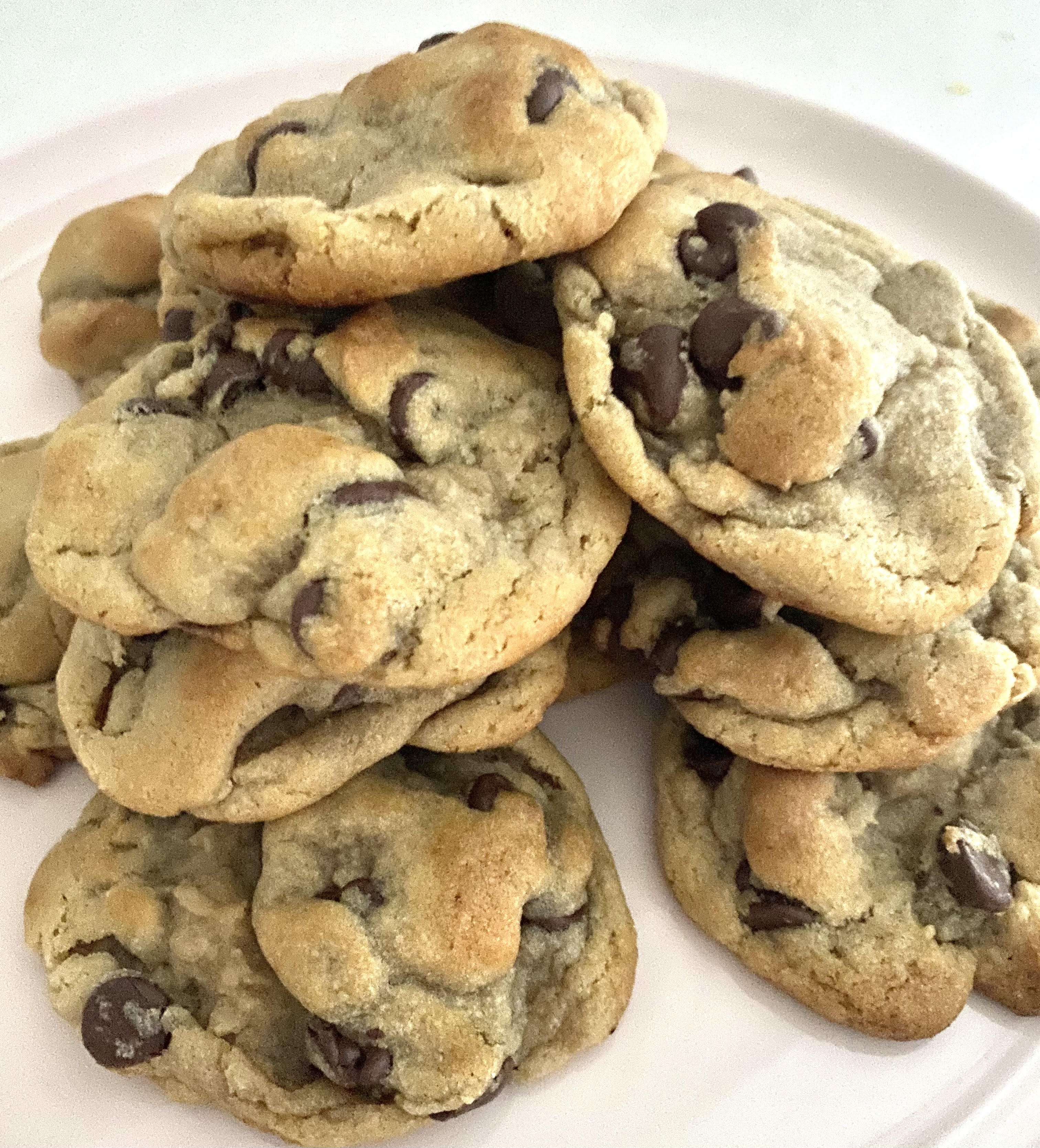 These chocolate chip cookies make the best soft cookies, no crispiness.