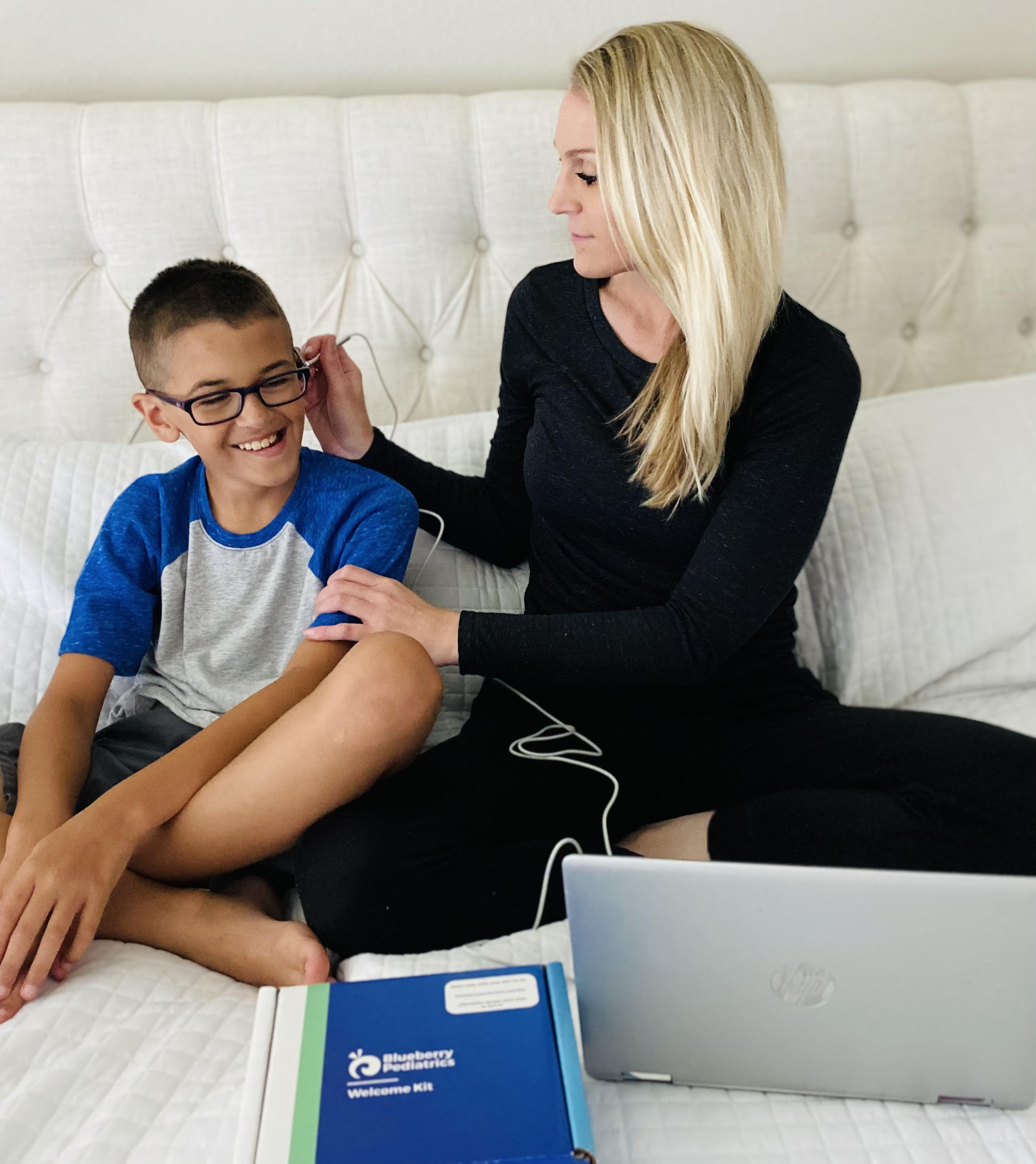 The online pediatricians at Blueberry Pediatrics make it easy to have a telehealth appointment for your kids in the comfort of your own home and in your jammies ;)