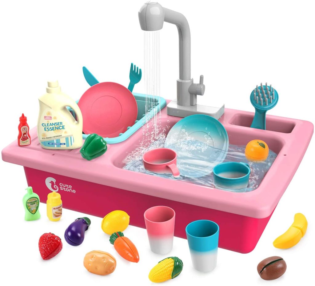Cute Stone working sink is our favorite toddler girl toy of the year. It may be a simple little toy but it will keep your toddler busy for hours. 