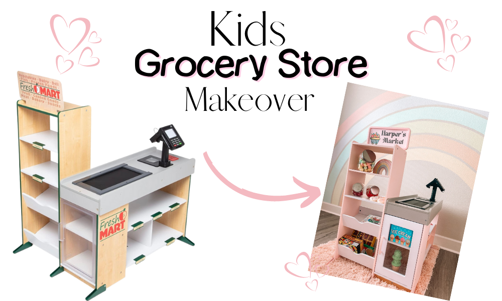 Play Grocery Store. A little Pink Wooden Grocery Store Makeover :)