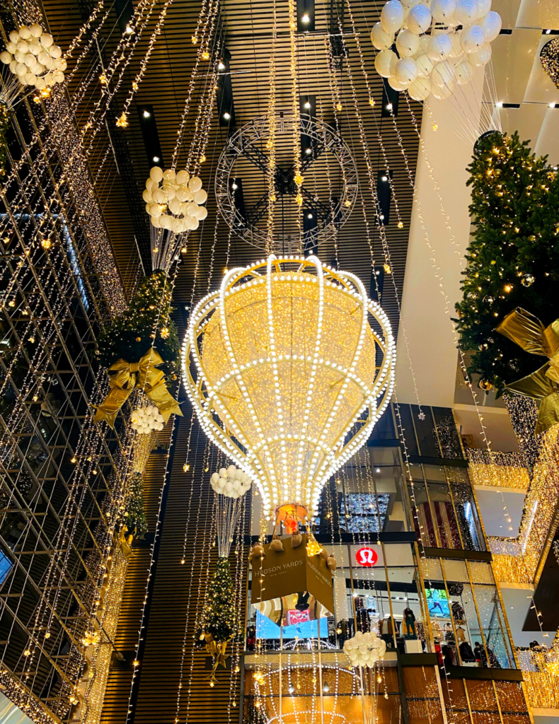 Hudson Yards and Shops probably has one of the most beautiful Christmas decorations in NYC.