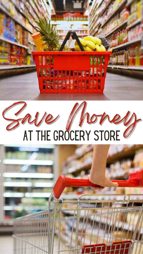 Saving Money at the Grocery Store, Pinterest Pin