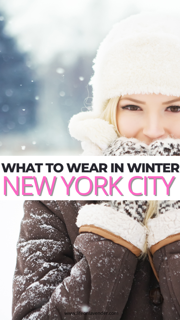 What to wear in New York in Winter. Pinterest Pin 
