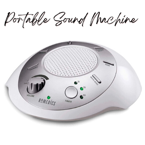 A portable sound machine is one of the best products for traveling with a baby 
